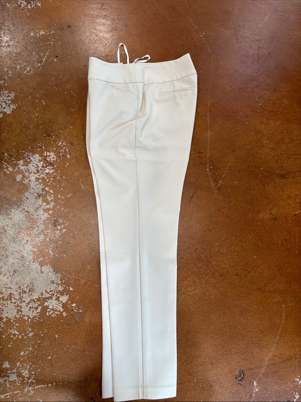 Alex Marie Women’s Cream Dress Pants Slim Tapered